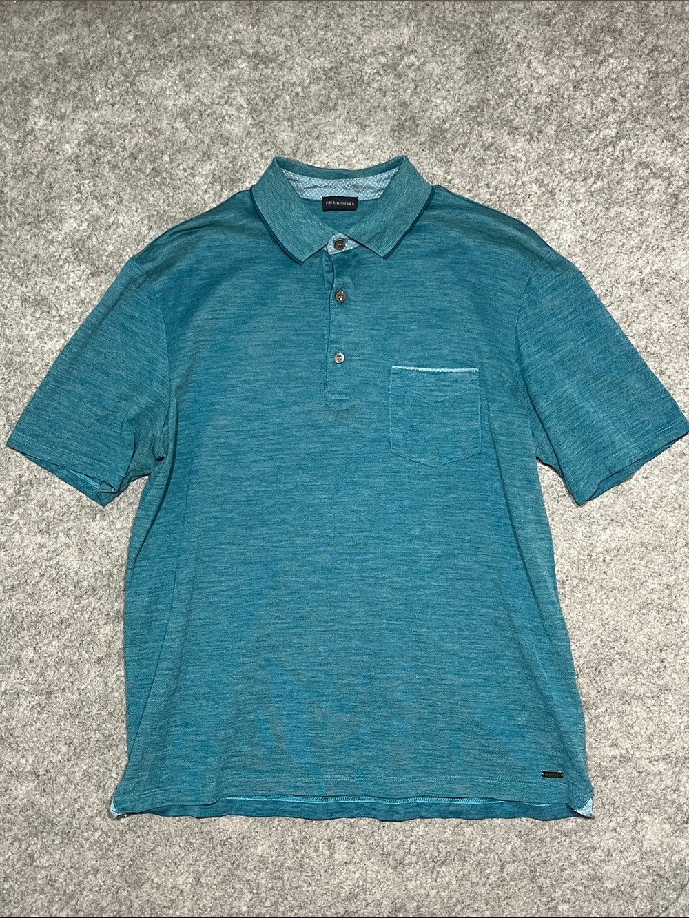 Paul & Shark Teal Blue Polo with Chest Pocket